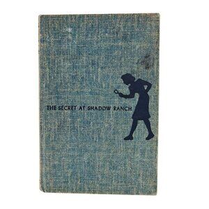 Nancy Drew The Secret At Shadow Ranch Vintage Hardcover Blue Tweed 1931